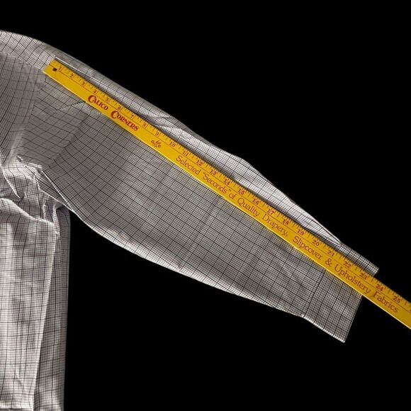 Brooks Brothers 346 White, and Red Dress Shirt with Plaid Pattern - Picture 8 of 9